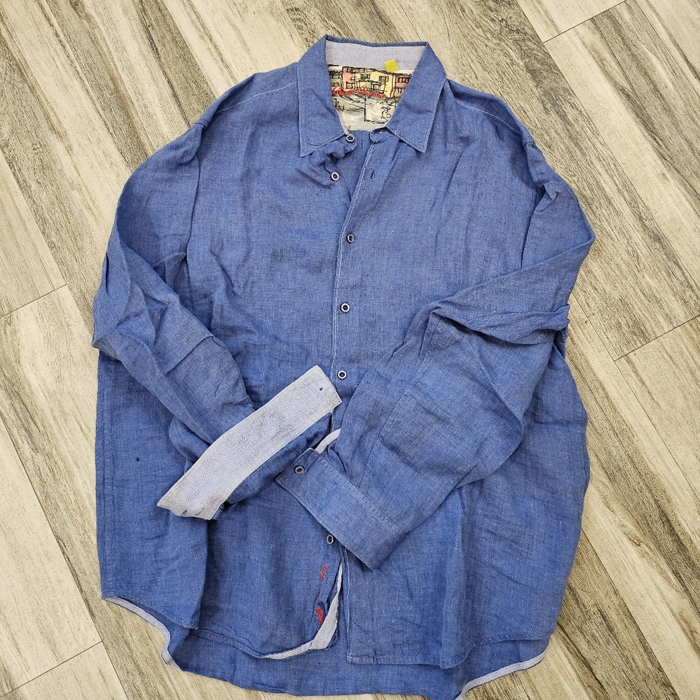 Blue Button-Up Shirt